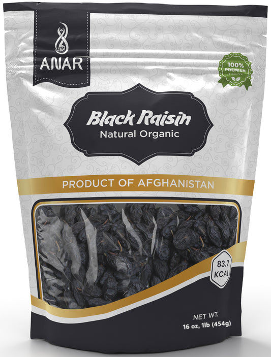 Premium Afghan Black Raisin 16oz 100% Natural