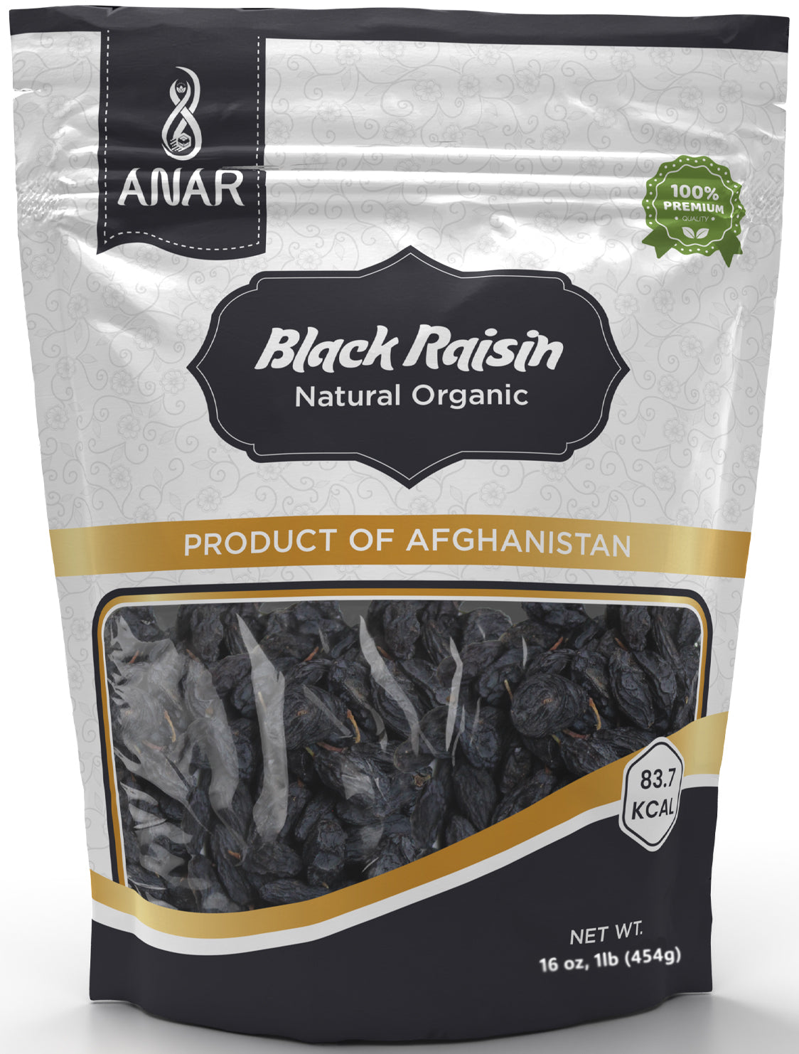 Premium Afghan Black Raisin 16oz 100% Natural