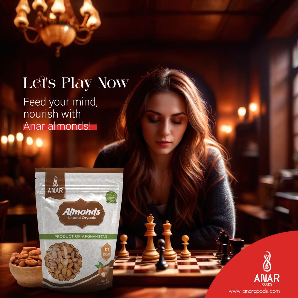 ANAR Almonds from Afghanistan | 16oz (454g) bag | Whole Natural Raw Snacks | Freshly Harvested | No Prservatives | Pure & Premium Quality | Best for Snacking, Home made trail mix, Ice-cream | Non-GMO | Pack of 1 | Resealable bag